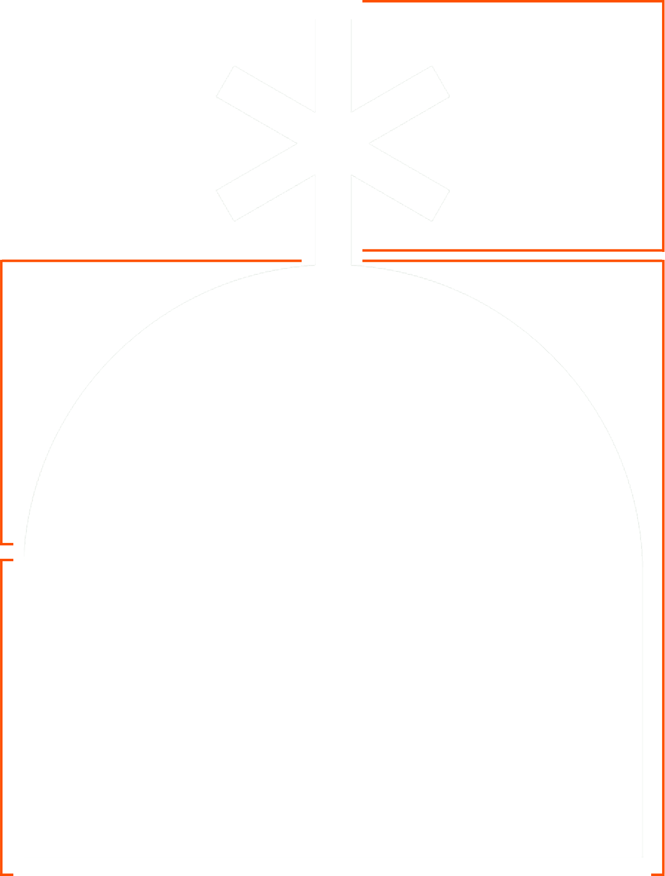 The White Tuque crest, sectioned into the parts of the logo